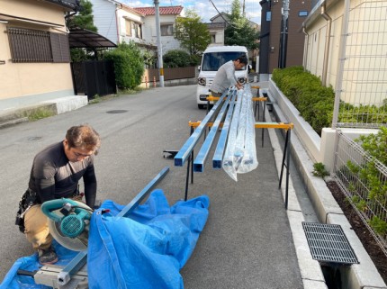 池田市の外構工事作業