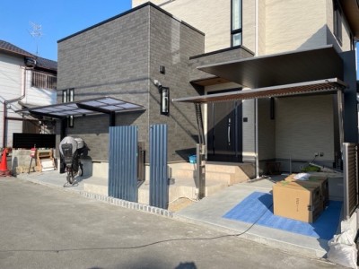 池田市の外構　工事途中経過