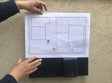 オリジナル表札の作成中