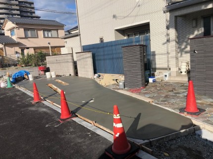 茨木の外構土間コンクリート