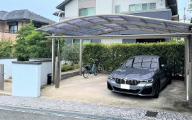 大阪府豊中市外構で駐車場の電動ゲート　ライアーレの工事が始まりました