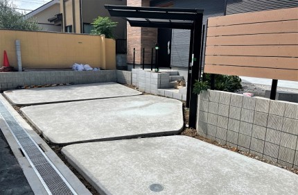 大阪府豊中市の外構フェンス工事の進捗