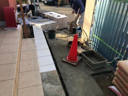 大阪箕面市外構工事中 大阪箕面市外構工事中