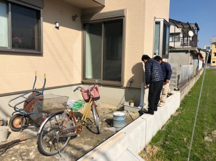 吹田市外構の途中管理