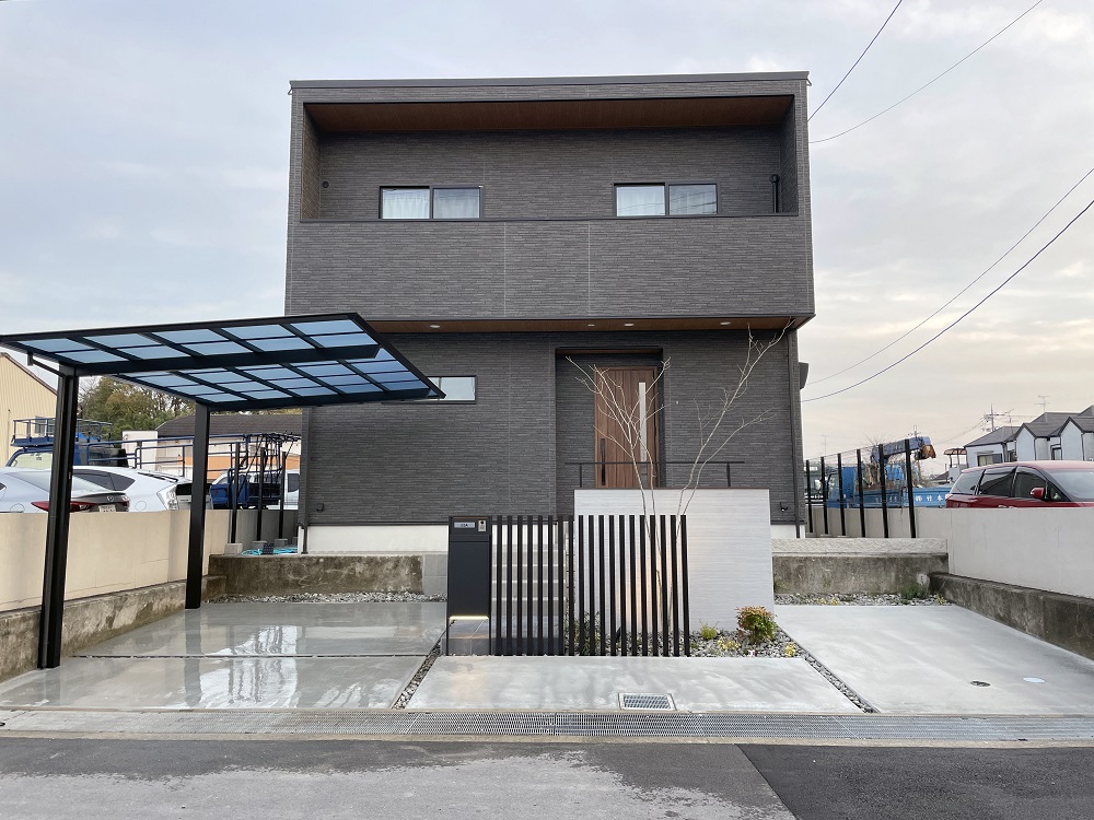 モノトーンシンプルモダンな外構エクステリアデザイン|吹田市でエクステリアデザインや外構工事ならsotoDesign竹本造園