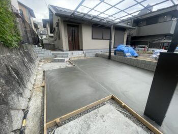 大阪府吹田市の外構工事の進捗
