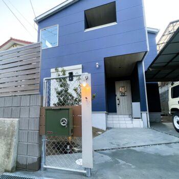 高槻市の外構アメリカンな門まわりのご希望を叶えてシンプルでおしゃれなエクステリアが完成しました