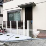 大阪市・シンプルな通路でつなぐ街の中コンパクト外構