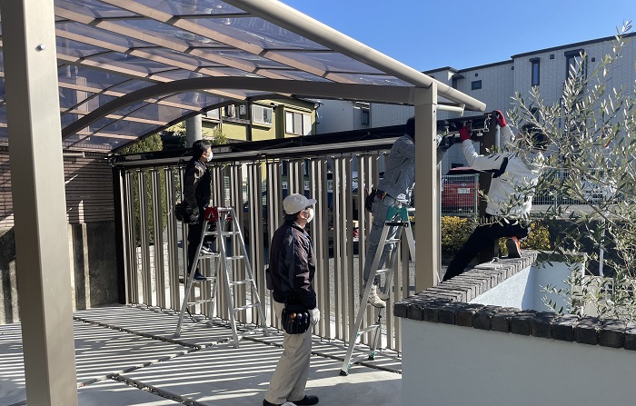 大阪府豊中市にて三協アルミスライドゲートの補修をおこなって参りました