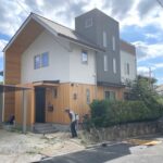 吹田市新築外構の着工時の写真